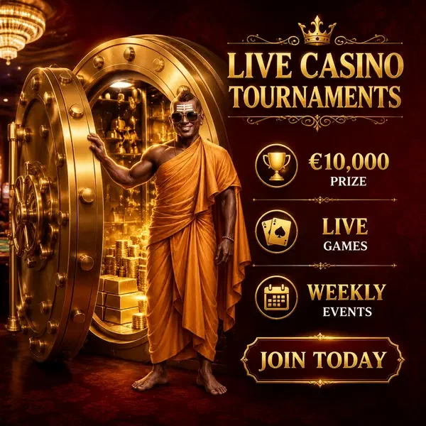 The Golden Monk opens treasure vault at SpinBuddha Tournaments live casino games